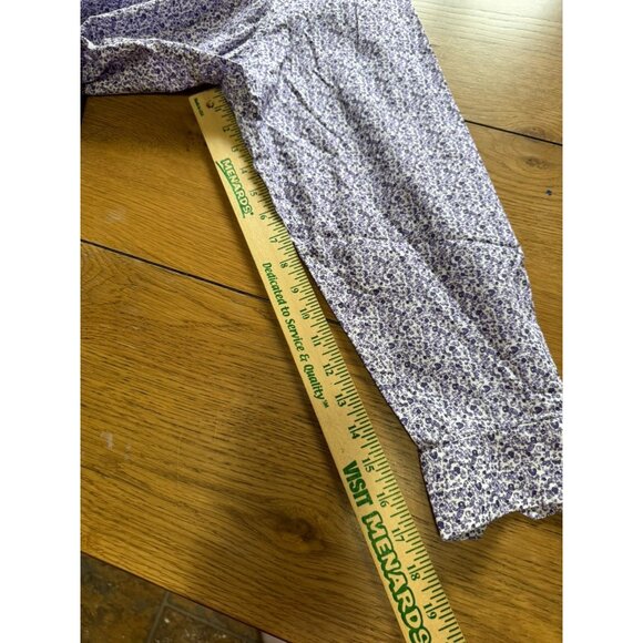 Duluth Trading Shirt Women Size 2X Purple Floral Button Up Casual Comfort - Picture 7 of 12
